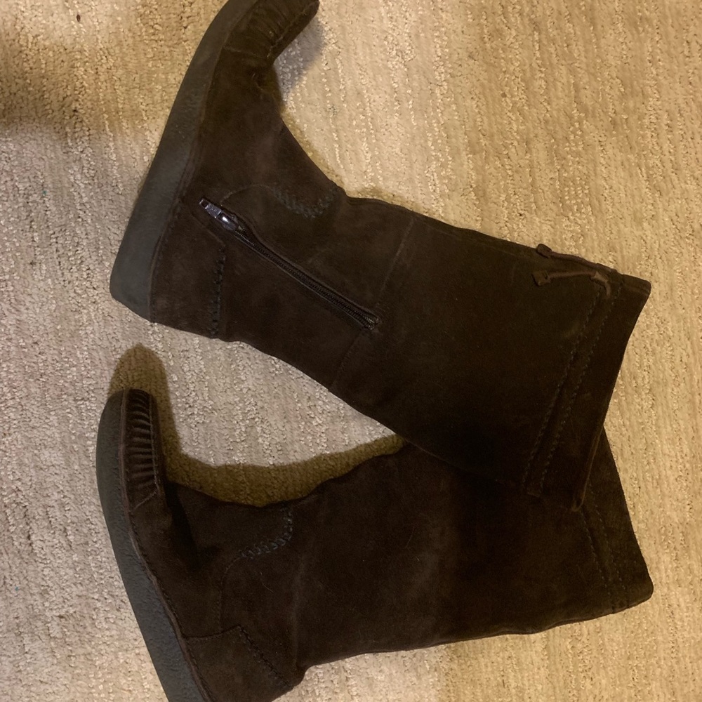 Clark’s Suede Moccasin Boots